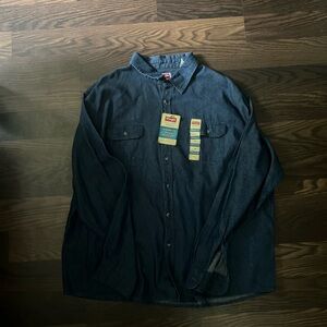 Wrangler NWT Men’s Blue Button Down Size 3X